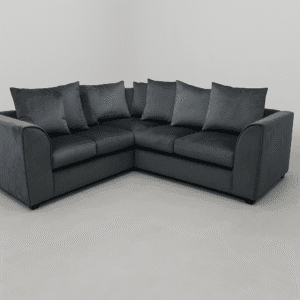 plush dual arm corner sofa