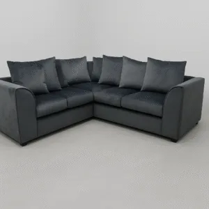 plush dual arm corner sofa