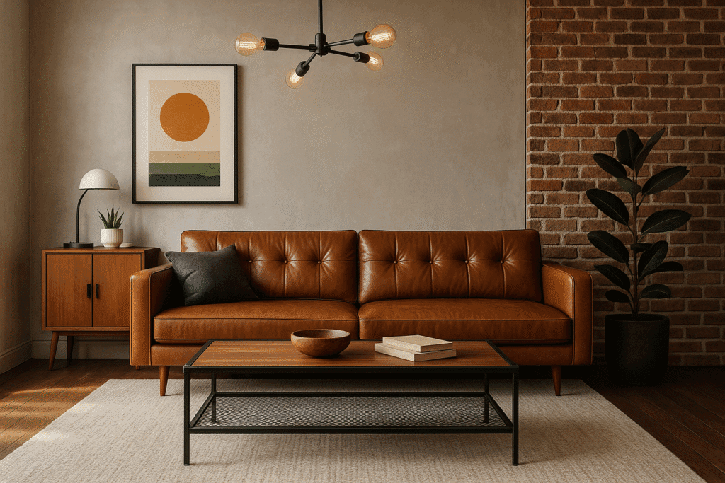 mid century living room